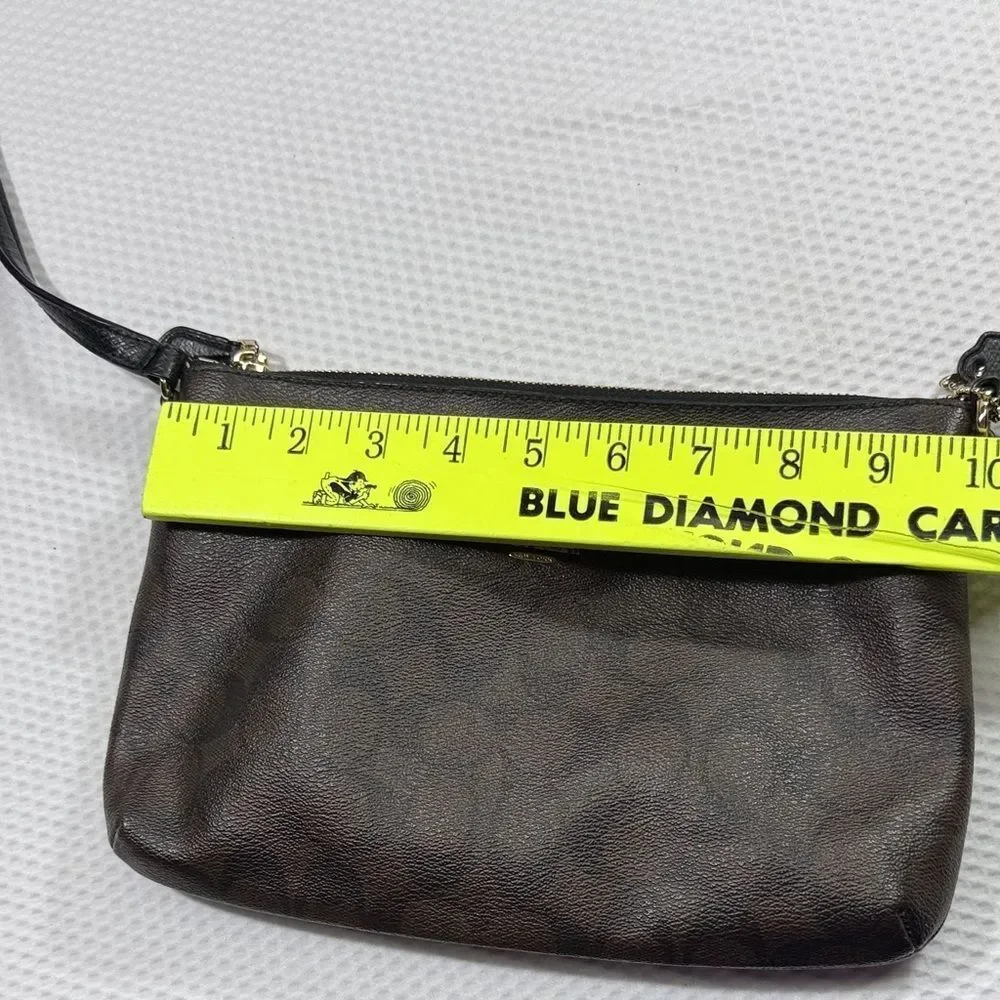 Coach Dark Brown East West Pop Crossbody Bag